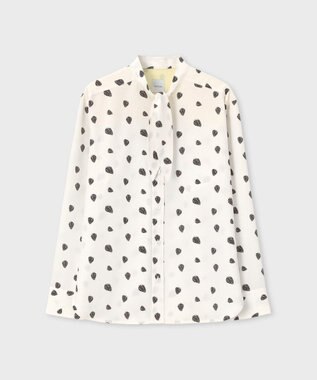 Paul Smith Graphic Strawberry ボウタイ ブラウス エクリュ