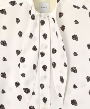 Paul Smith Graphic Strawberry ボウタイ ブラウス エクリュ