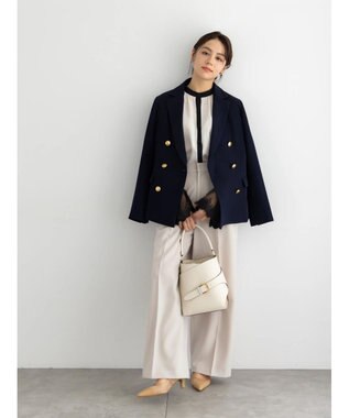 Te chichi 【セレモニーアイテム】テーラードWブレストジャケット（セットアップ可） ネイビー