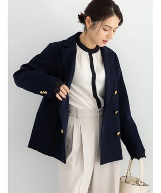 Te chichi 【セレモニーアイテム】テーラードWブレストジャケット（セットアップ可） ネイビー