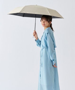 MOONBAT 【遮光100％/３秒で折りたためる日傘】晴雨兼用 折りたたみ傘 ウラワザ キャメル