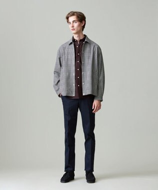 J.PRESS MEN ピースダイ トリコチンストレッチパンツ ネイビー系