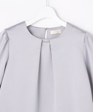 ANY SIS 【2WAY】サテン ブラウス ライトグレー