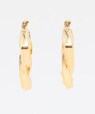 ICB ツイストスクエアピアス ゴールド系