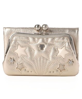 ANNA SUI ルシィ 口金二つ折り財布 ゴールド