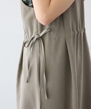 CRAFT STANDARD BOUTIQUE サイドギャザージャンパースカ－ト Gray Beige