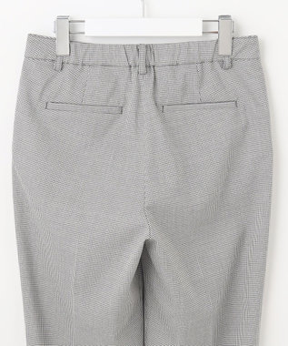 J.PRESS LADIES L 【洗える】シャークスキンハウンドトゥース テーパード パンツ ライトグレーチェック系3