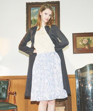 TOCCA 【洗える】TORCH 襟付きコート ネイビー系