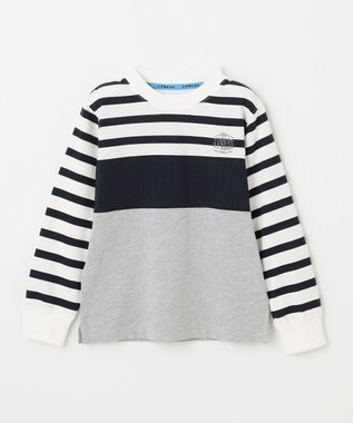 J.PRESS KIDS 【100-130cm】ボーダーミックス カットソー ネイビー系1