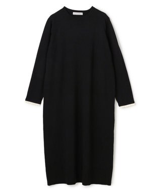  フリルトリミング ニットワンピース