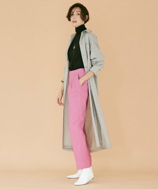 自由区 L 【洗える】カシミヤシルクブレンド タートルネックニット (検索番号:JJ47) ブラック系