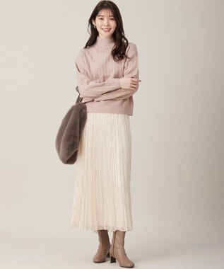 ANY SIS 【洗える】オーロラプリーツ スカート アイボリー