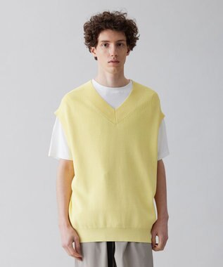 UNFILO MENS イージーケア ニットベスト [23年春夏商品] イエロー
