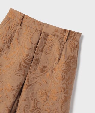GRACE CONTINENTAL リーフジャガードショートパンツ キャメル