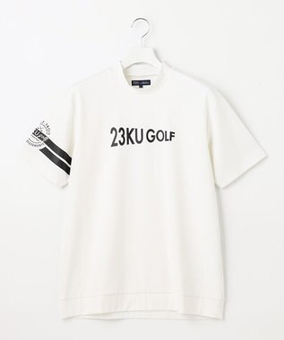 23区GOLF 【MEN】ライトニット モックネック ホワイト系
