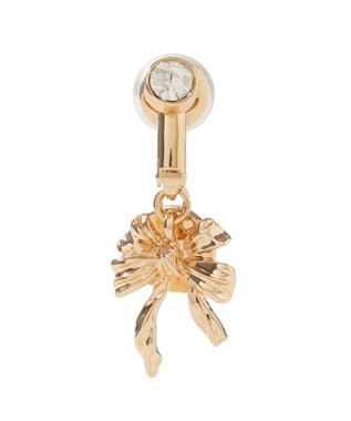 Maison de FLEUR カーリーリボンパールイヤリング Gold