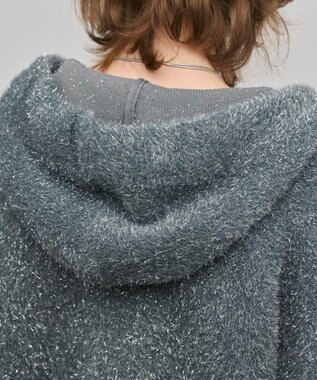 GRACE CONTINENTAL フェザーニットパーカー チャコール