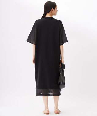 自由区 【洗える】ハイツイストコットンアセテート ワンピース ブラック