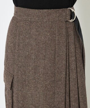 uncrave ネップツイード スカート（uncrave WHITE） ネップブラウン