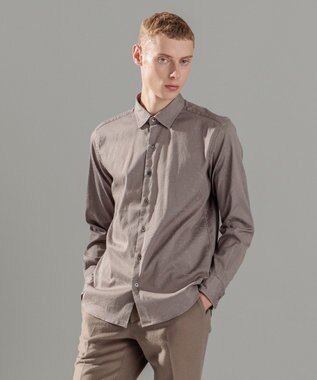JOSEPH HOMME フォレストジャガードストレッチ　レギュラーカラーシャツ ベージュ系3