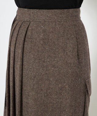 uncrave ネップツイード スカート（uncrave WHITE） ネップブラウン