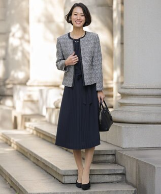 J.PRESS LADIES ショートパール ネックレス シルバー系