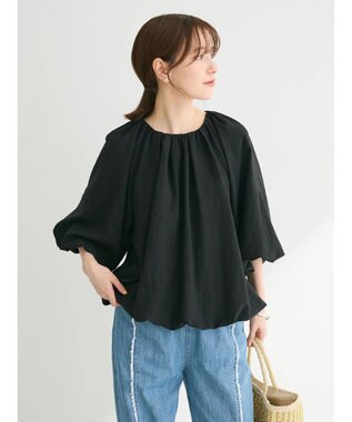 Green Parks ・ELENCARE DUE バルーンブラウス Black