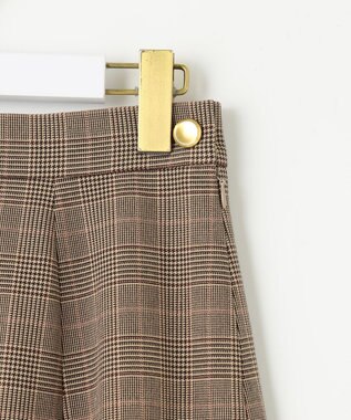 ANY SIS 【セットアップ対応】サーモ2WAYストレッチ スカート ブラウングレンチェック