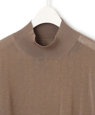 ICB 【洗える】 ウールアセテートハイゲージ ハイネックプルオーバー モカ系
