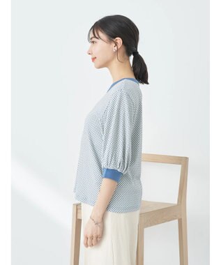 earth music&ecology ギンガムパフＴＥＥ Mint