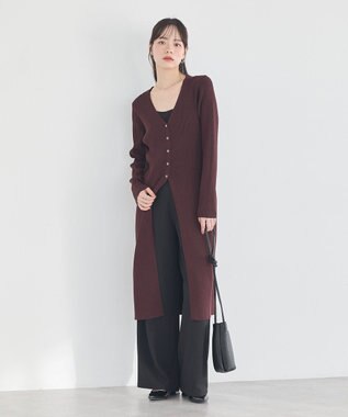 earth music&ecology Ｖネックニットワンピース Brown