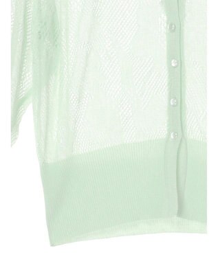 earth music&ecology 花柄シアーカーディガン Mint