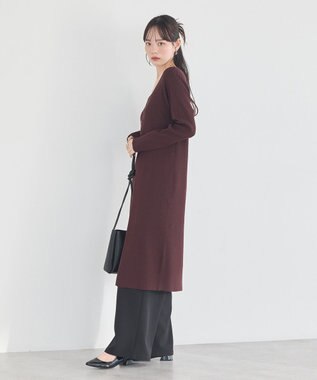 earth music&ecology Ｖネックニットワンピース Brown