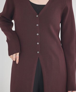 earth music&ecology Ｖネックニットワンピース Brown