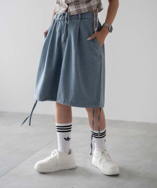  ドロストワイドルーズハーフパンツ