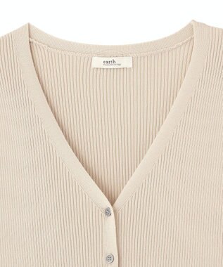 earth music&ecology Ｖネックニットワンピース Beige