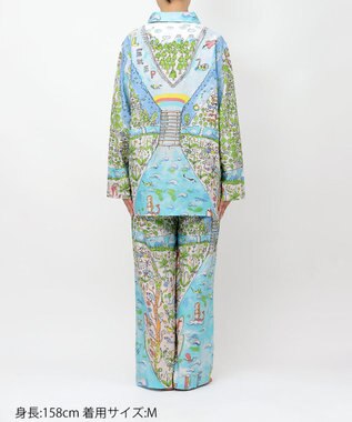 tsumori chisato SLEEP ツモリチサト パジャマ 綿100%(本体) サテン 長袖 長ズボン レディース UDX506/ワコール サックス