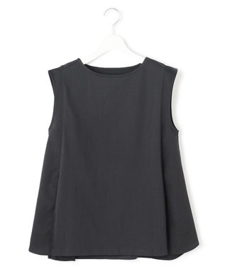 J.PRESS YORK STREET 【WOMEN】ファブリックポイント ノースリーブプルオーバー ブラック系