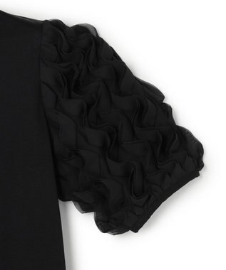 23区 S 【GOLD LABEL】エンブロイダリー コンビ TEE ブラック系