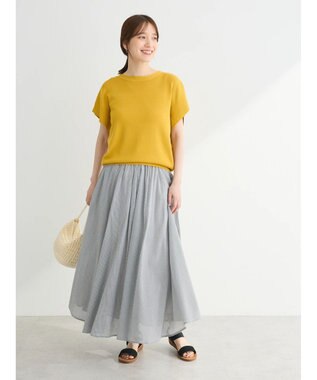 Green Parks 推しニット　フレンチスリーブニットプルオーバー Yellow