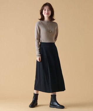 ANY 【洗濯機可】ボトルネック リブニット モカ