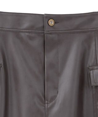 AMERICAN HOLIC Wポケットフェイクレザースカート Brown