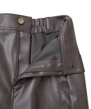 AMERICAN HOLIC Wポケットフェイクレザースカート Brown