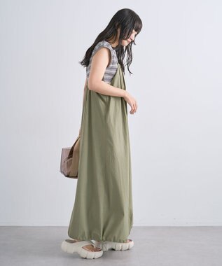 Green Parks 撥水加工キャミワンピース Khaki
