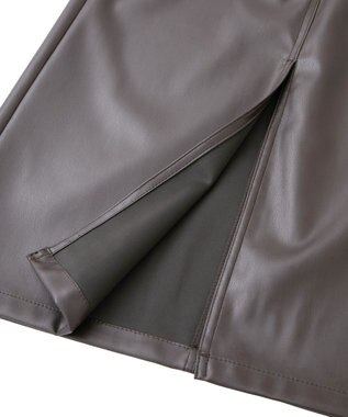 AMERICAN HOLIC Wポケットフェイクレザースカート Brown