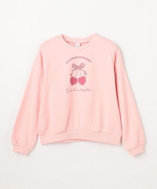 ANY KIDS 【WEB限定】7days 裏毛トレーナー ピンク×サクランボ