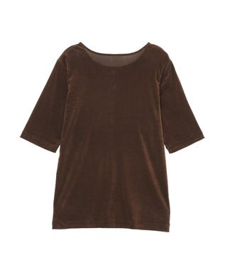 earth music&ecology フロッキーチュールカーディガン Brown