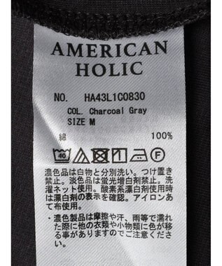 AMERICAN HOLIC カフタン５分袖カットプルオーバー Charcoal Gray