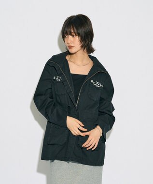 YECCA VECCA 【archive】ビジューミリタリージャケット Black