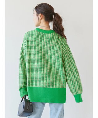 AMERICAN HOLIC 柄編ニットプルオーバー Green